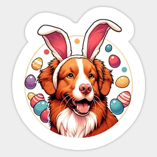 Nova Scotia Duck Tolling Retriever's Easter Celebration Sticker